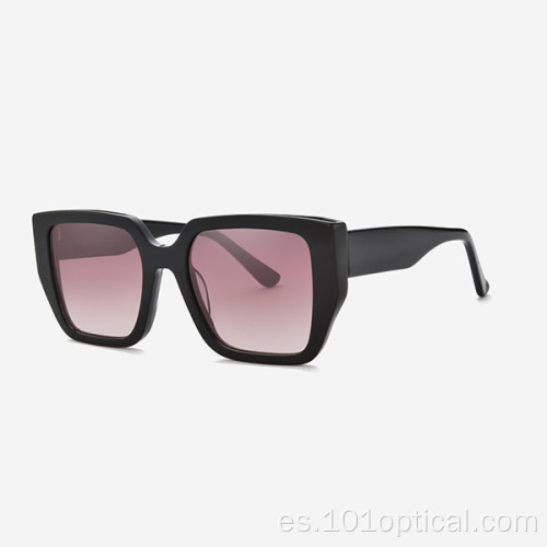 Gafas de sol angulares cuadradas de acetato para mujer